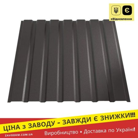 Паркан Забор Профнастил Ral 8019 Темно-Коричневий Металопрофіль